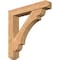 Ekena Millwork Olympic Craftsman Smooth Bracket w/ Offset Brace, Western Red Cedar, 7 1/2"W x 42"D x 42"H BKT0806X42X42OLY04SWR - alternate 1